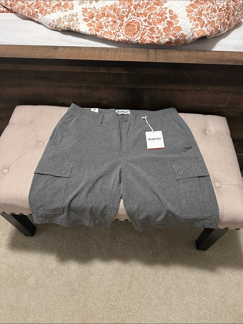 Wearfirst Men's Gray Cargo Shorts